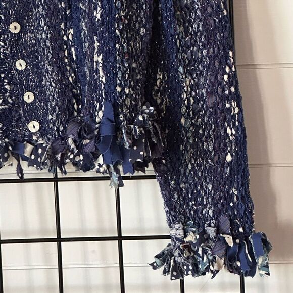 Vintage Estelle Gracer Fiber Artist Art-to-Wear Handwoven Cardigan Jacket Knit - Picture 6 of 13